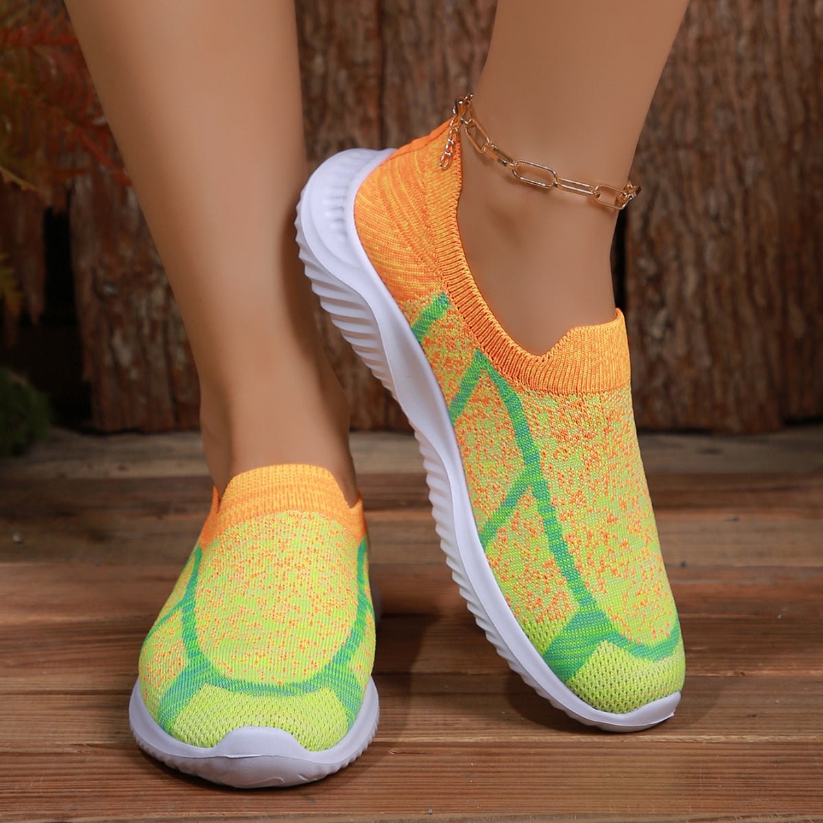 Breathable Mesh Round Toe Sneakers - Flip Flop Dynasty