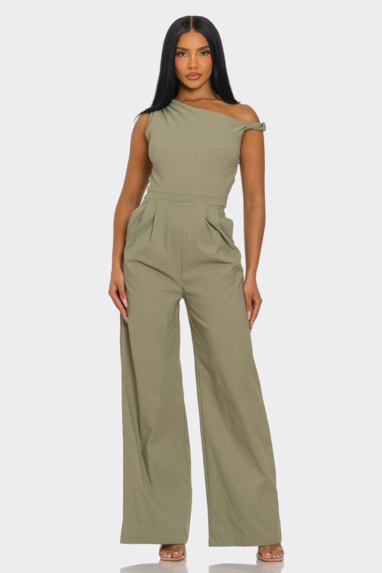 Chic Poise One - shoulder Jumpsuit - Flip Flop Dynasty