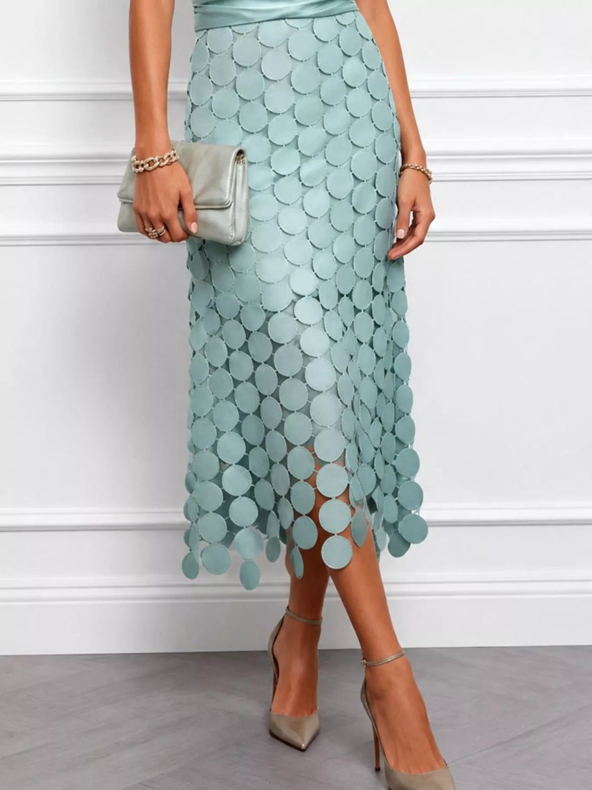 Circular Applique Sleeveless Midi Dress - Flip Flop Dynasty
