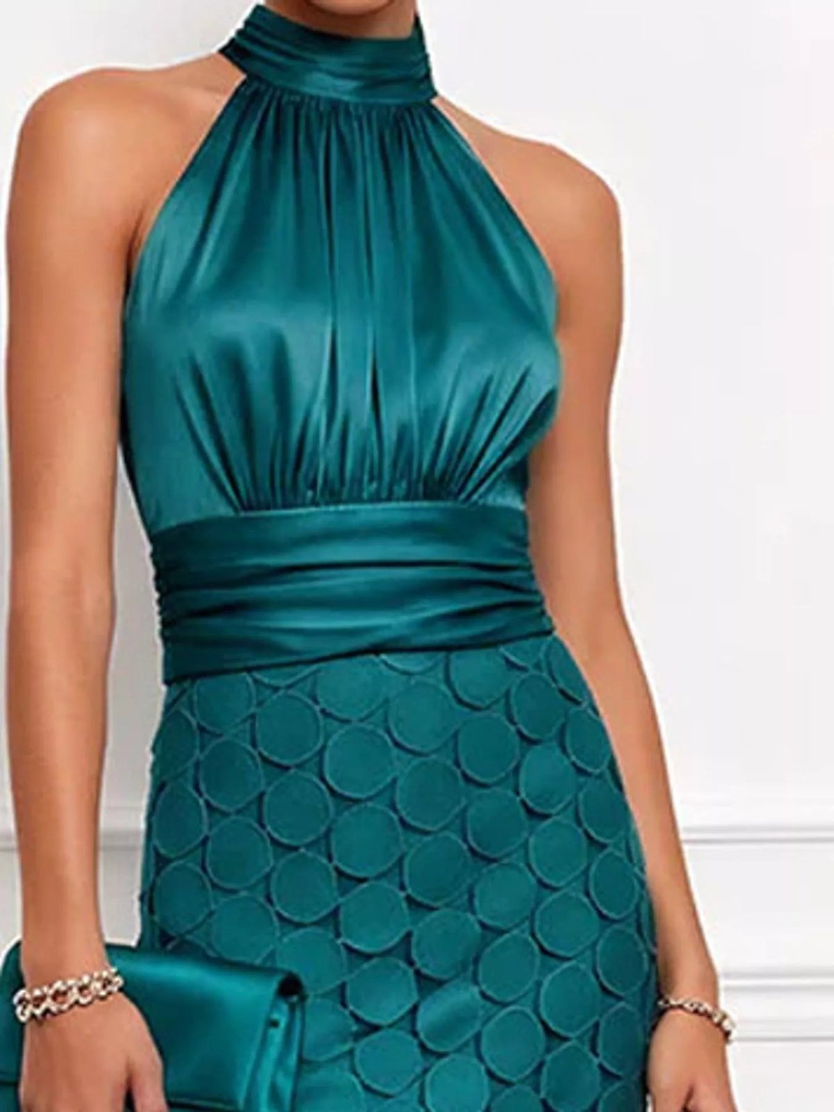 Circular Applique Sleeveless Midi Dress - Flip Flop Dynasty