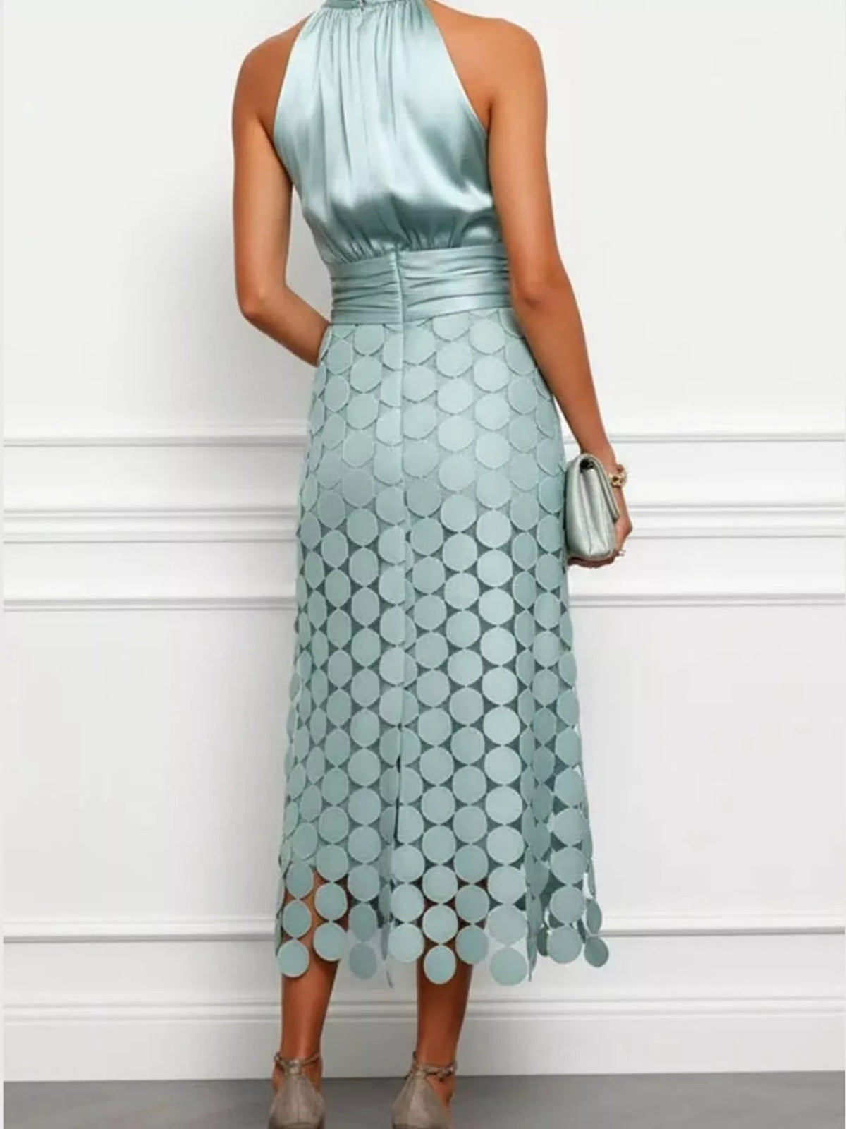 Circular Applique Sleeveless Midi Dress - Flip Flop Dynasty