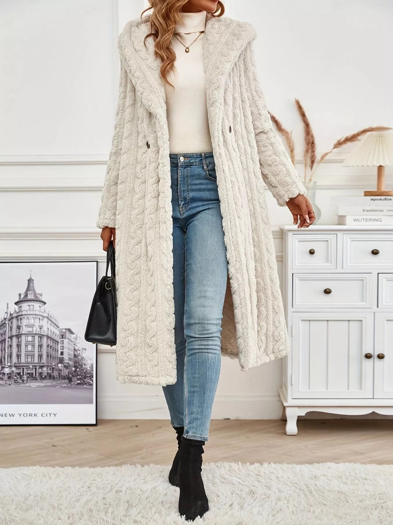 Cozy Hooded Button Up Longline Outerwear - Flip Flop Dynasty