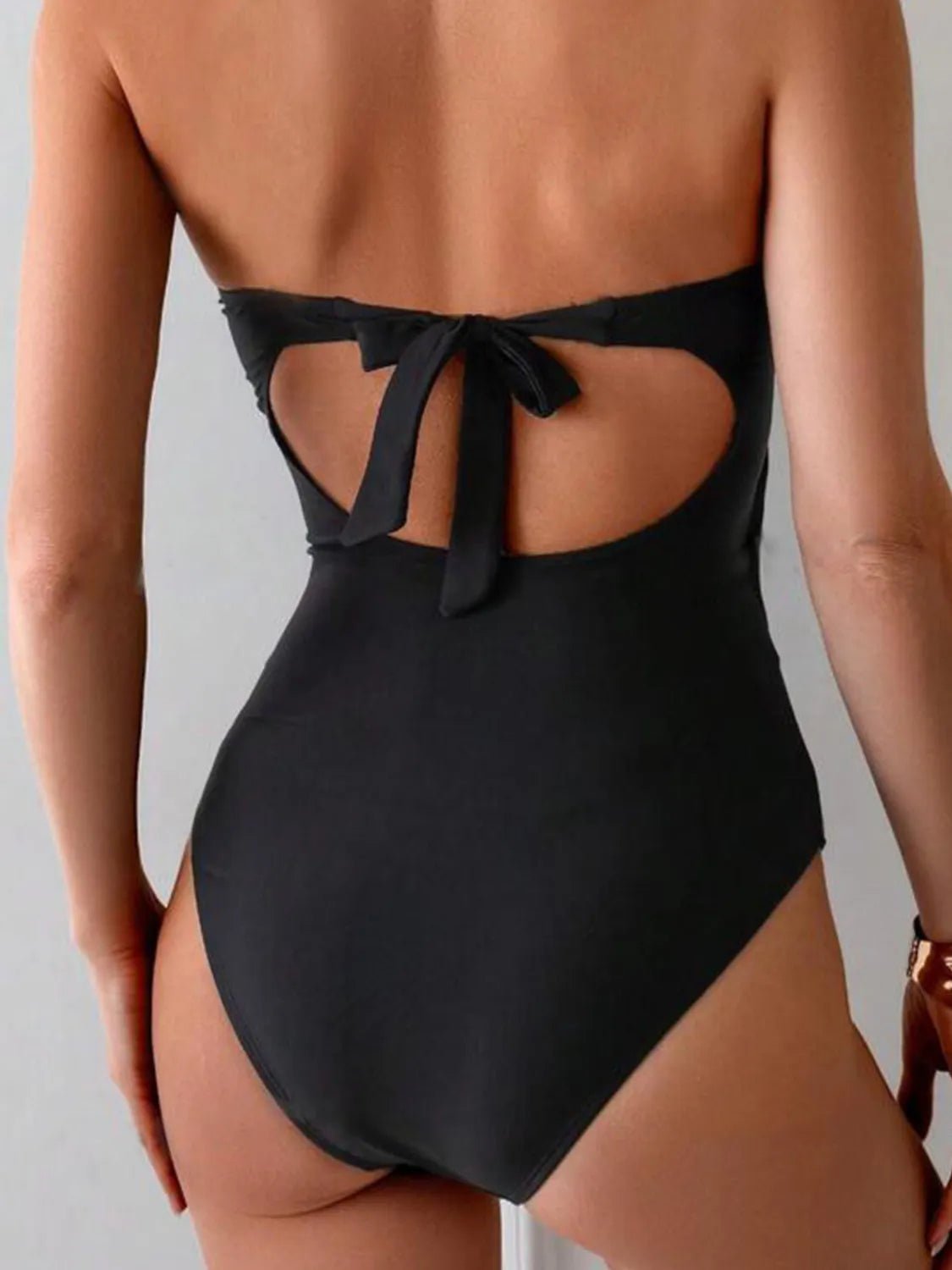 Cutout Sweetheart Neck One - Piece Swimwear - Flip Flop Dynasty