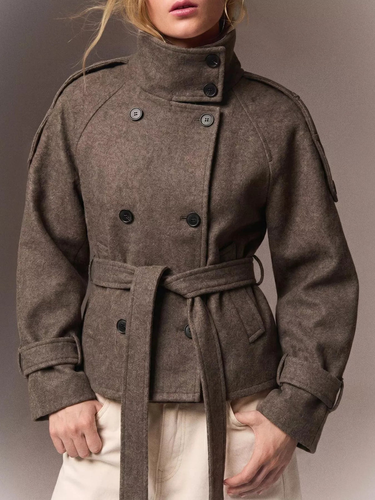 Double-Breasted Belted Outerwear - Flip Flop Dynasty