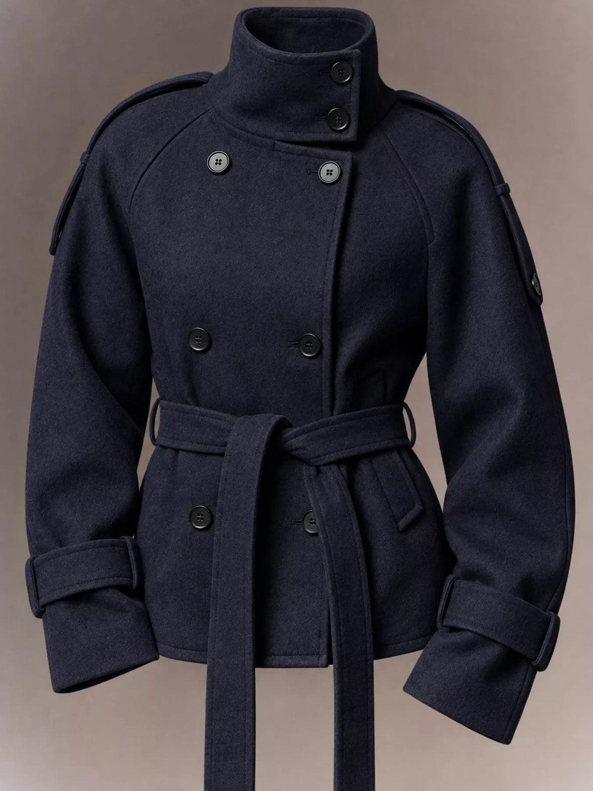 Double-Breasted Belted Outerwear - Flip Flop Dynasty