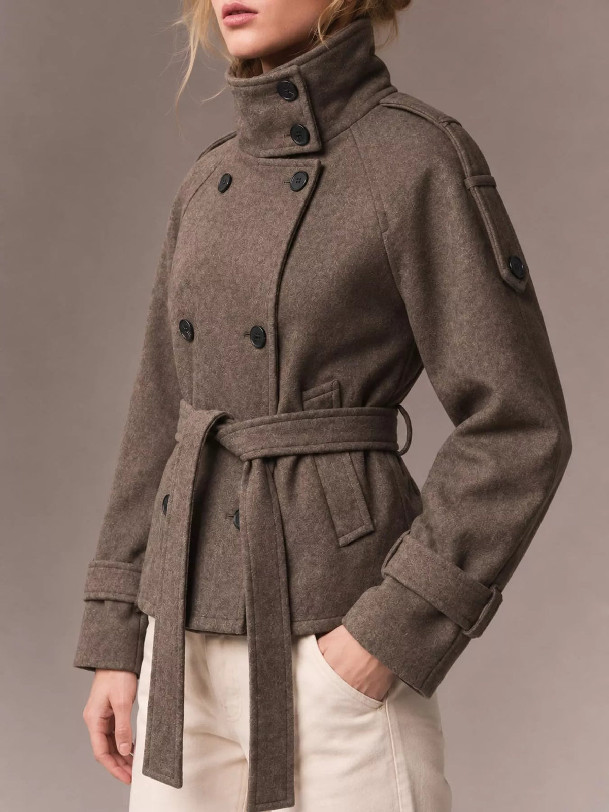 Double-Breasted Belted Outerwear - Flip Flop Dynasty