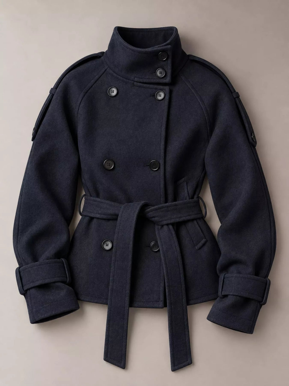 Double-Breasted Belted Outerwear - Flip Flop Dynasty
