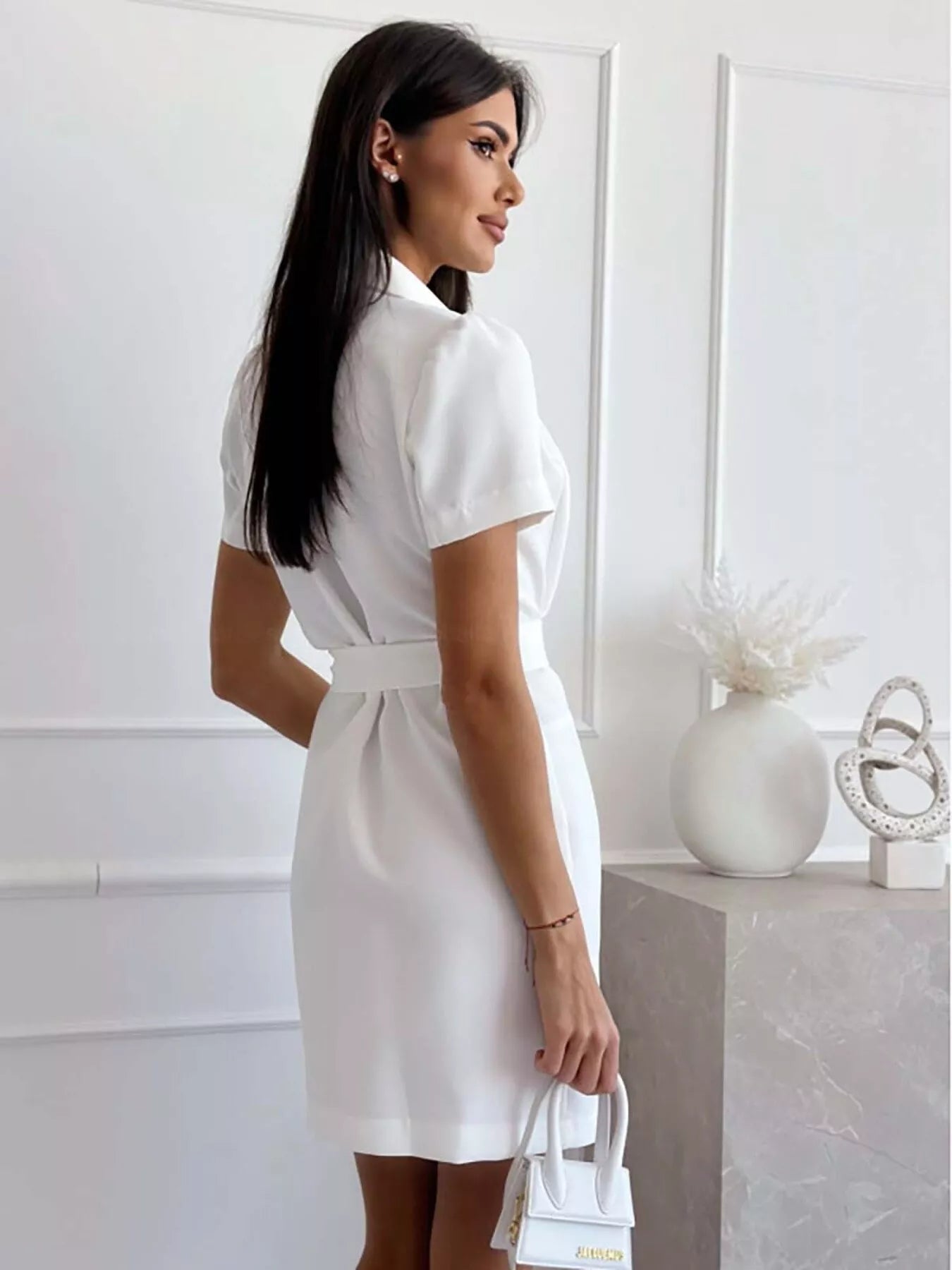 Double-breasted Blazer Dress with Belt - Flip Flop Dynasty