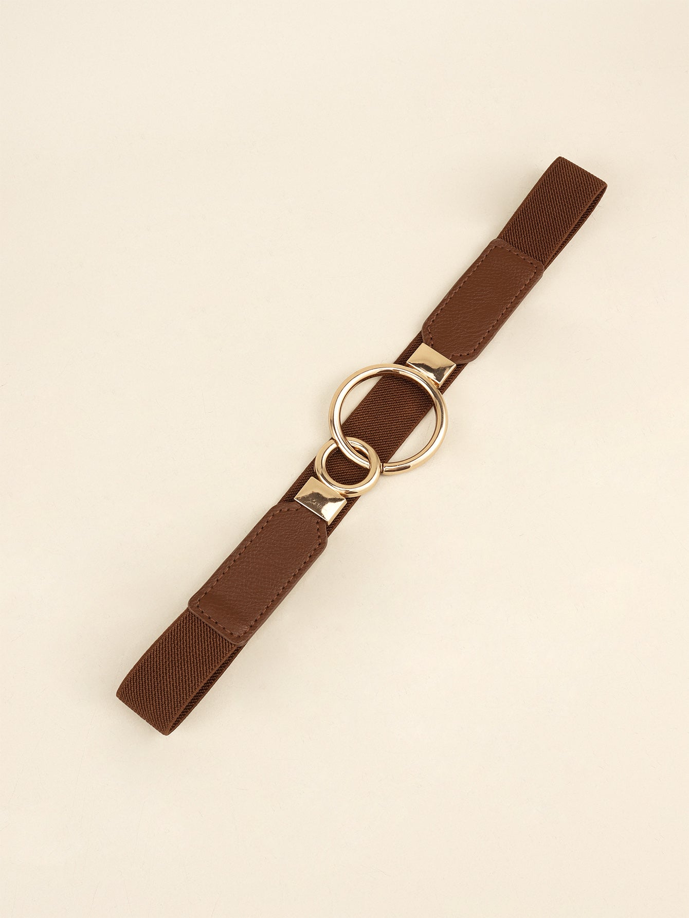 Double Ring Buckle Elastic PU Belt - Flip Flop Dynasty