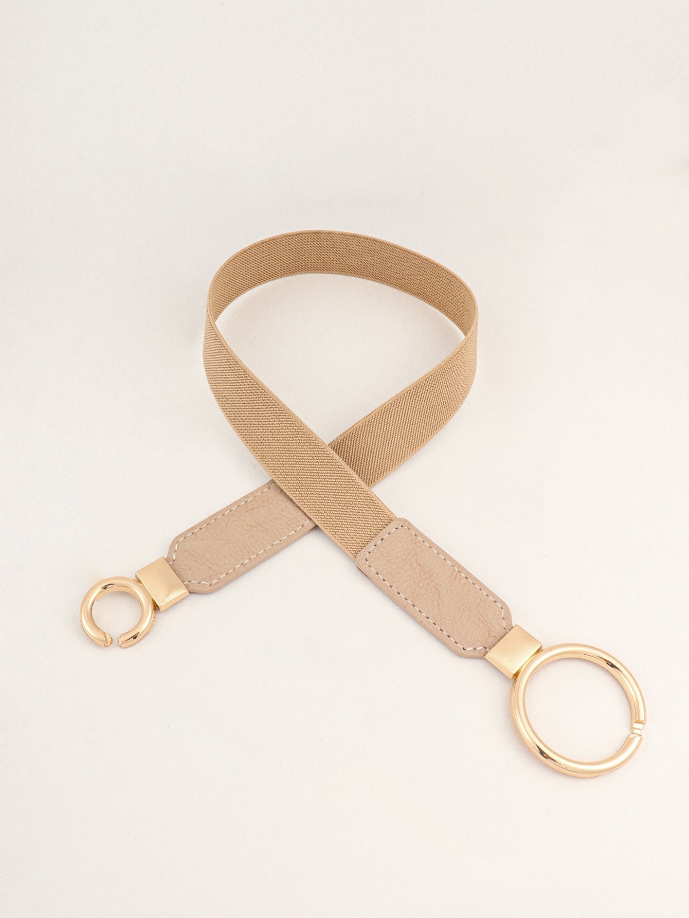 Double Ring Buckle Elastic PU Belt - Flip Flop Dynasty