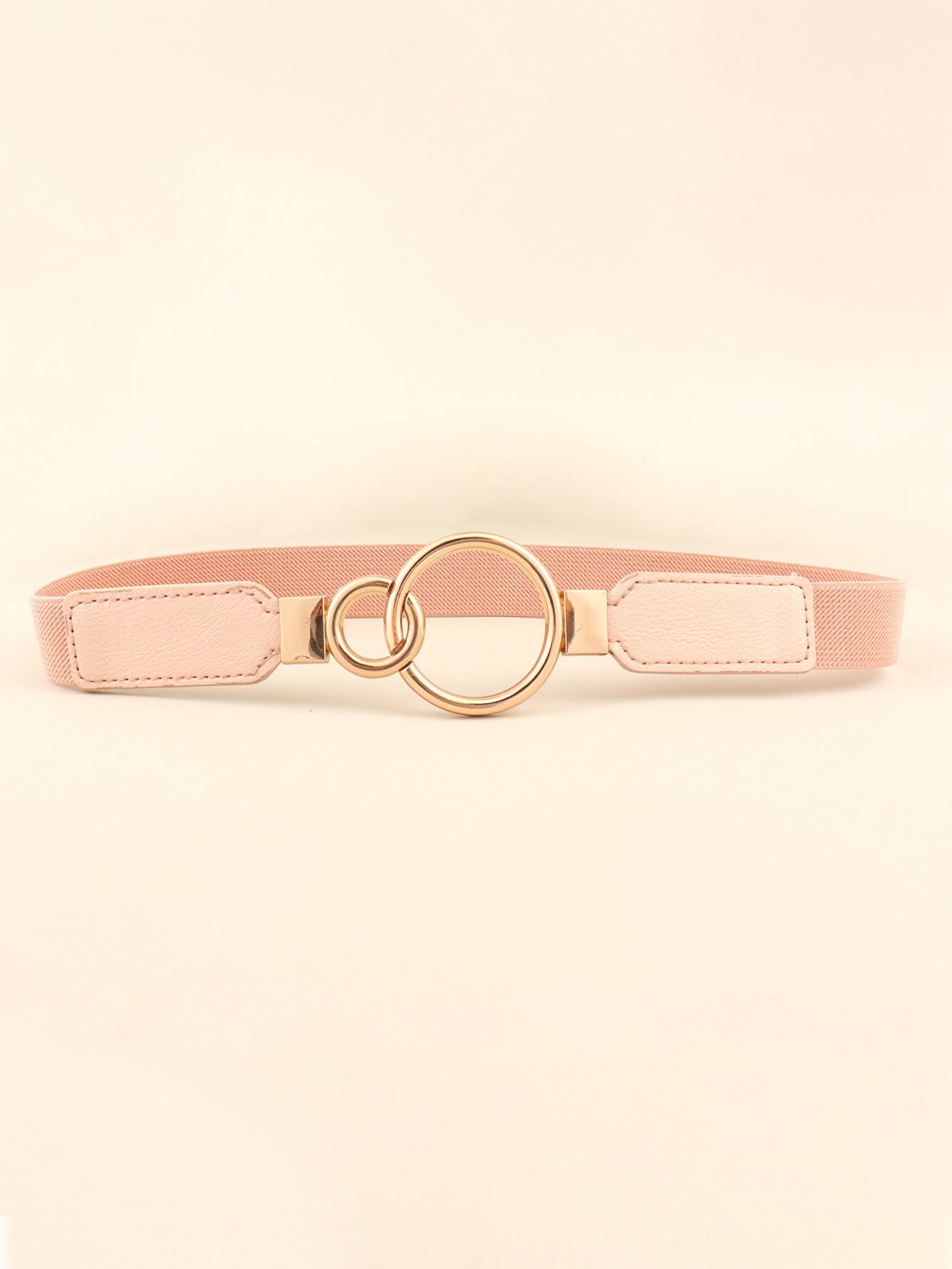 Double Ring Buckle Elastic PU Belt - Flip Flop Dynasty