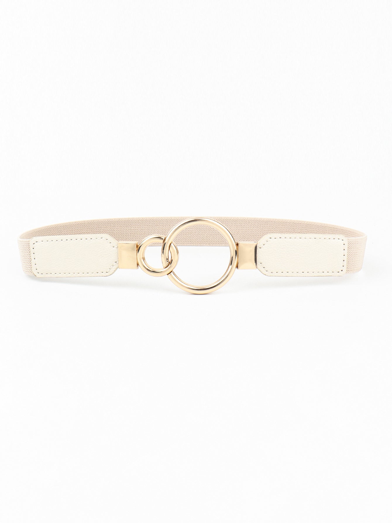 Double Ring Buckle Elastic PU Belt - Flip Flop Dynasty