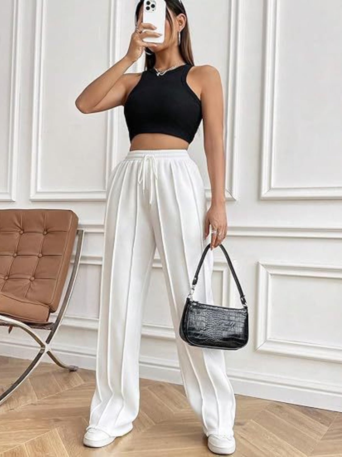 Drawstring Wide Leg Pants with Pockets - Flip Flop Dynasty