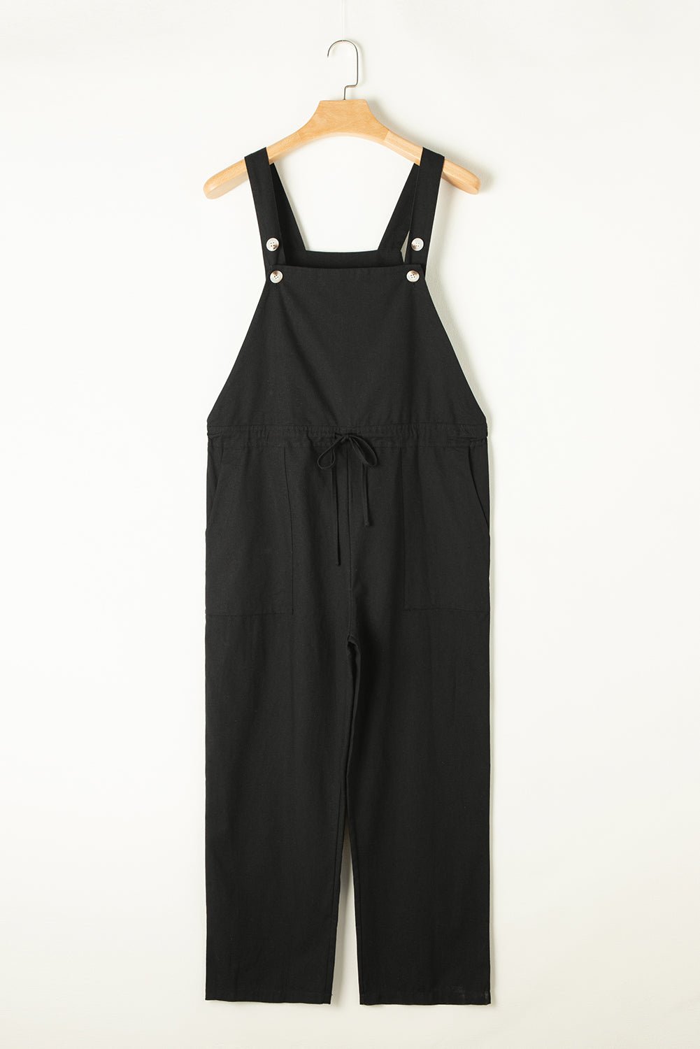 Drawstring Wide Strap Overalls with Pockets - Flip Flop Dynasty