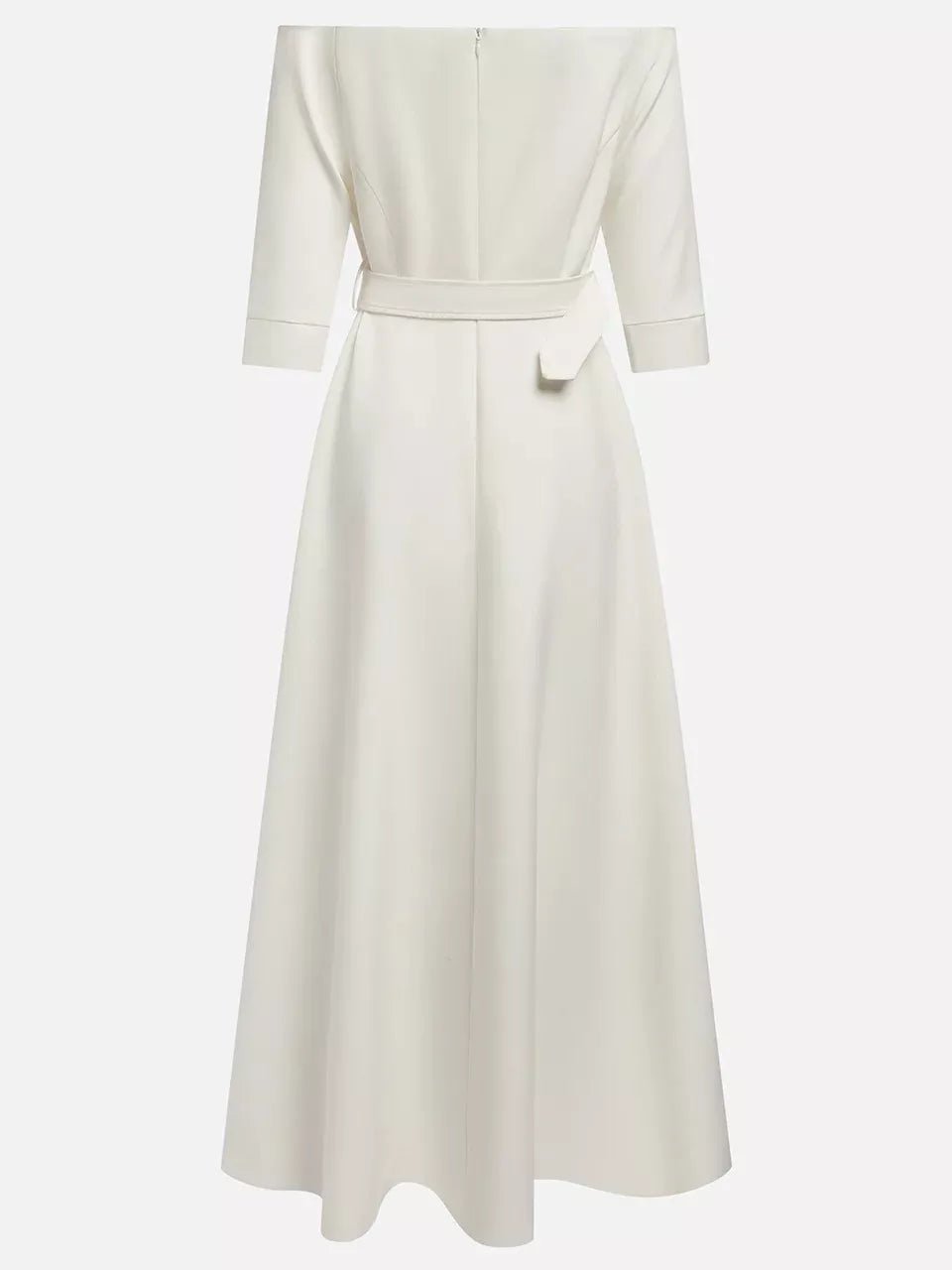 Elegant Off - Shoulder Belted Maxi Dress - Flip Flop Dynasty