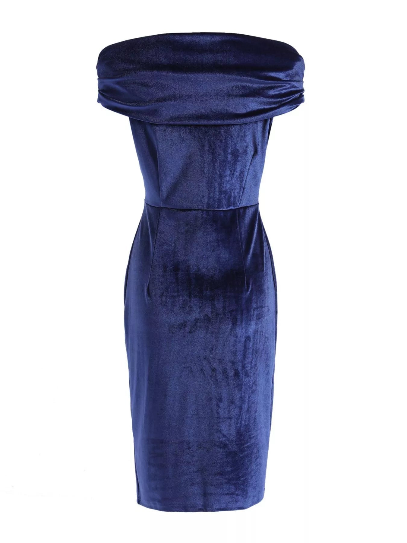 Elegant Velvet Off - Shoulder Bodycon Dress - Flip Flop Dynasty