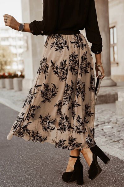 Embroidered High Waist Maxi Skirt - Flip Flop Dynasty