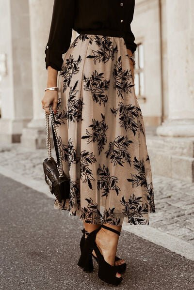 Embroidered High Waist Maxi Skirt - Flip Flop Dynasty