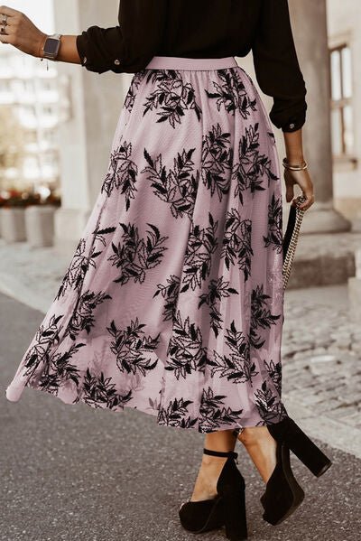 Embroidered High Waist Maxi Skirt - Flip Flop Dynasty