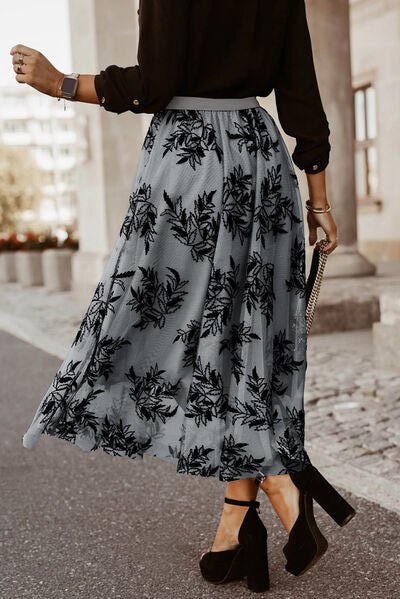 Embroidered High Waist Maxi Skirt - Flip Flop Dynasty