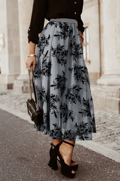 Embroidered High Waist Maxi Skirt - Flip Flop Dynasty