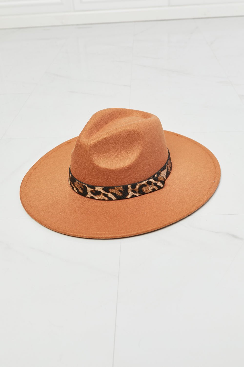 Fame In The Wild Leopard Detail Fedora Hat - Flip Flop Dynasty