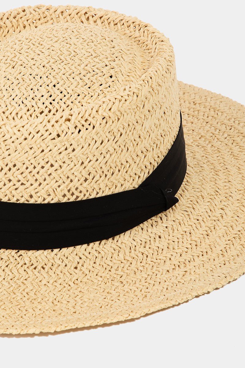 Fame Straw Braided Pork Pie Hat - Flip Flop Dynasty