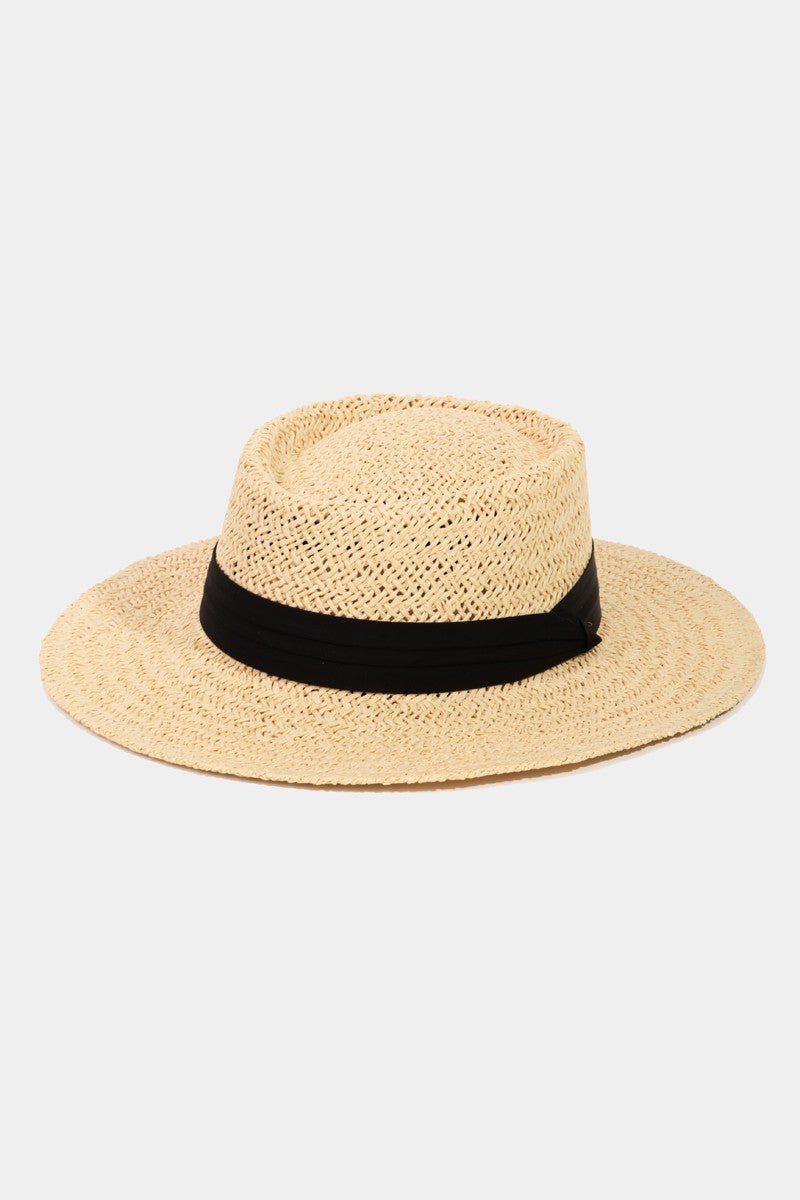 Fame Straw Braided Pork Pie Hat - Flip Flop Dynasty