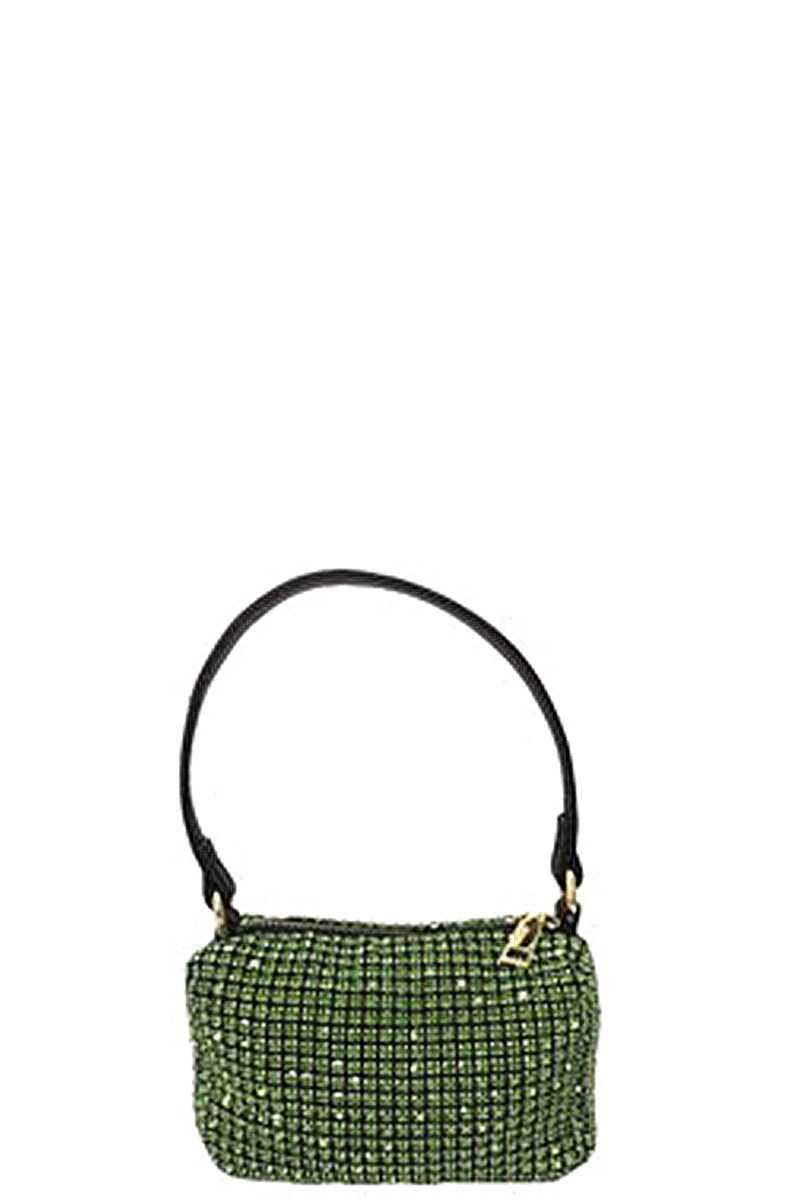 Fashion Chic Rhinestone Handle Clutch Bag - Flip Flop Dynasty