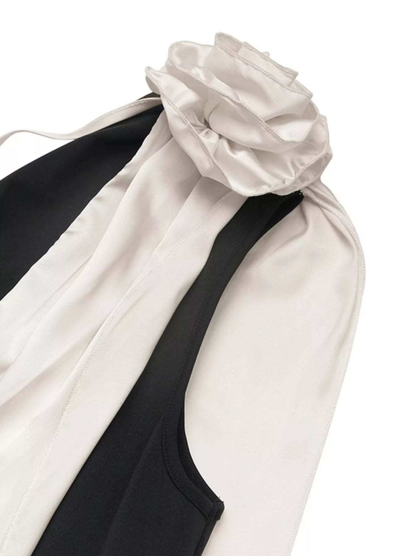 Floral Applique Two Tone Maxi Dress - Flip Flop Dynasty