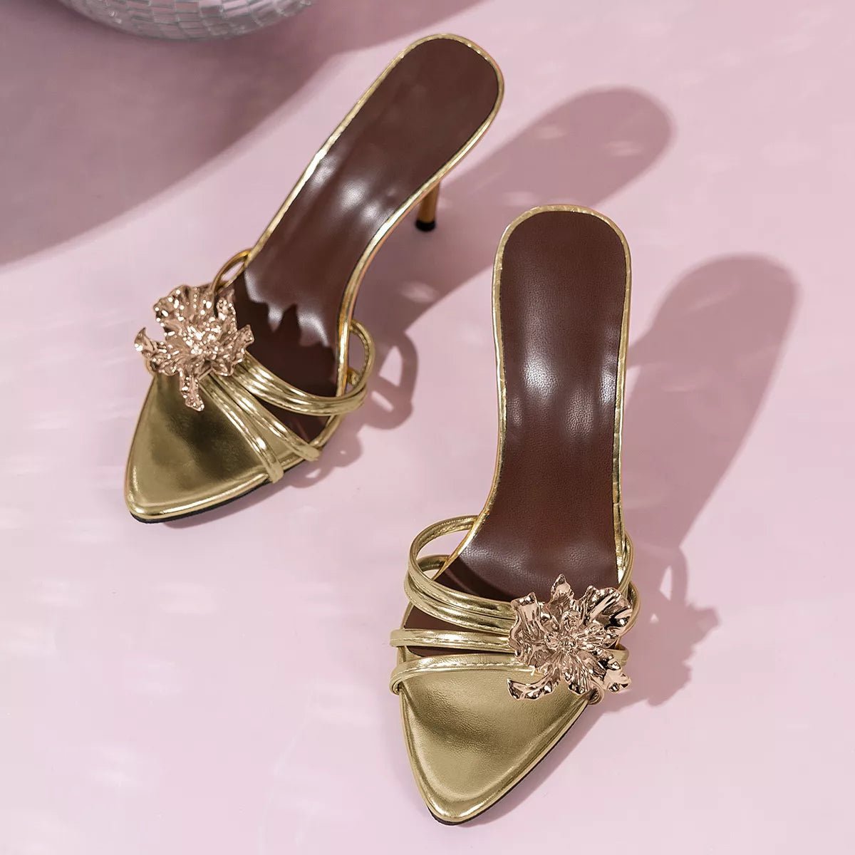 Floral Embellished High Heel Sandals - Flip Flop Dynasty