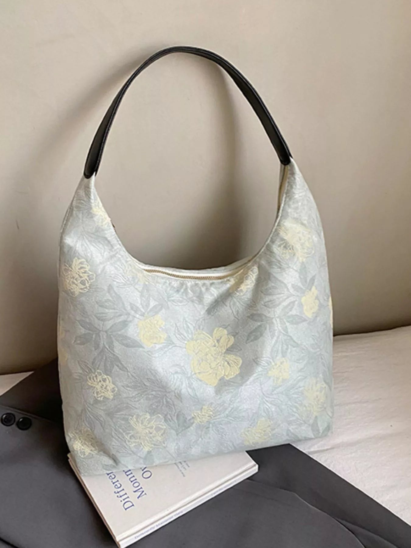 Floral Pattern Hobo Shoulder Bag - Flip Flop Dynasty