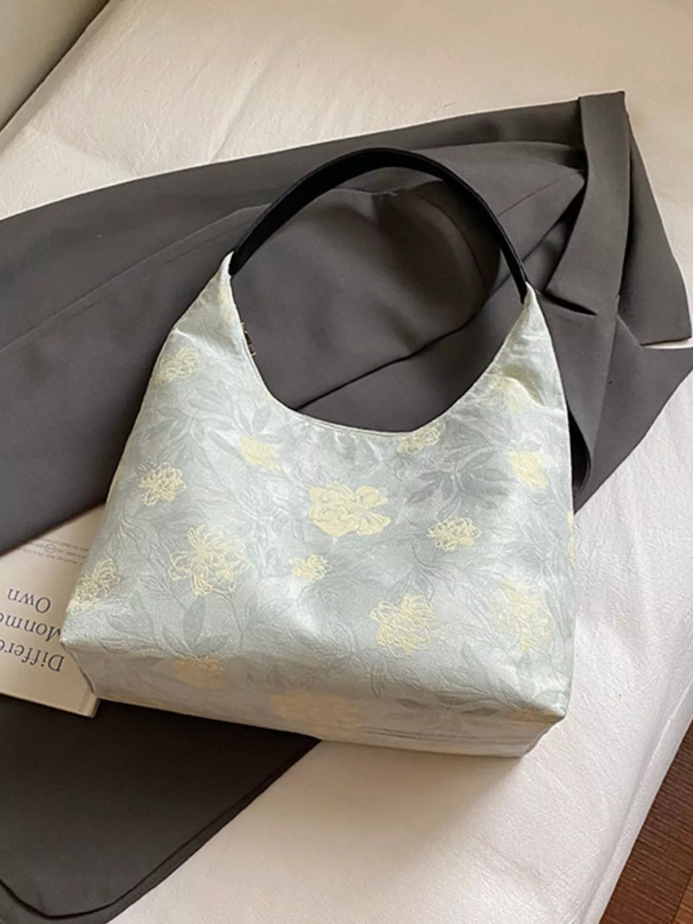 Floral Pattern Hobo Shoulder Bag - Flip Flop Dynasty