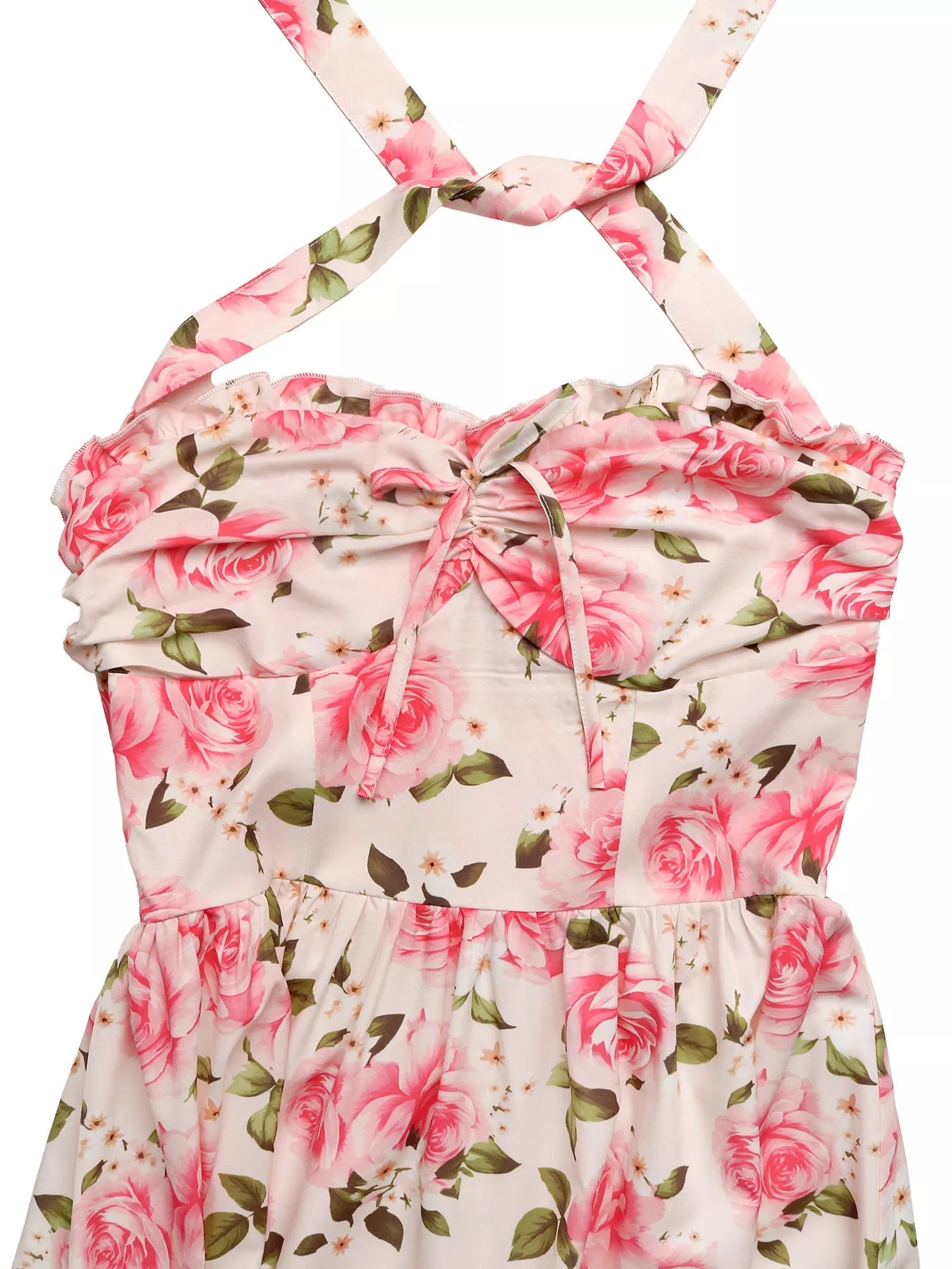 Floral Print Halter Neck Midi Dress - Flip Flop Dynasty