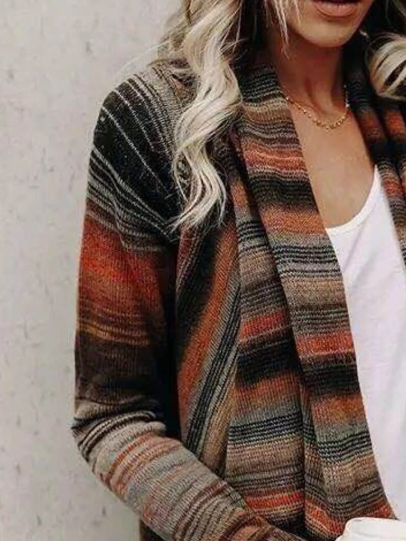 Fringe Long Sleeve Wrap Cardigan - Flip Flop Dynasty