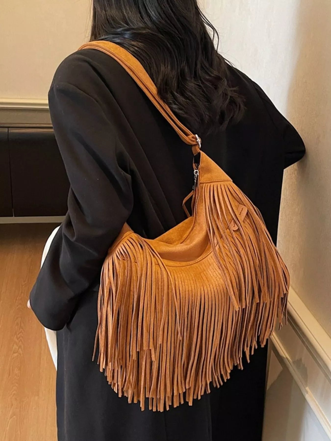 Fringe Suede Crossbody Bag - Flip Flop Dynasty