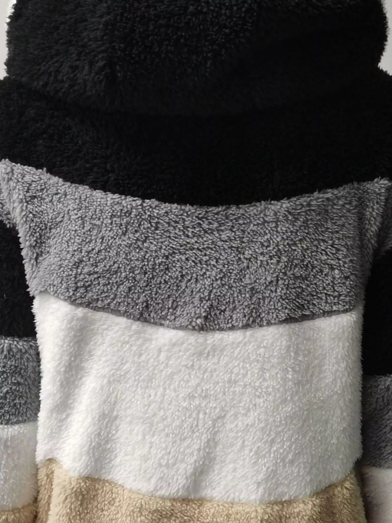 Full Size Fuzzy Zip Up Hooded Outerwear Plus Size - Flip Flop Dynasty