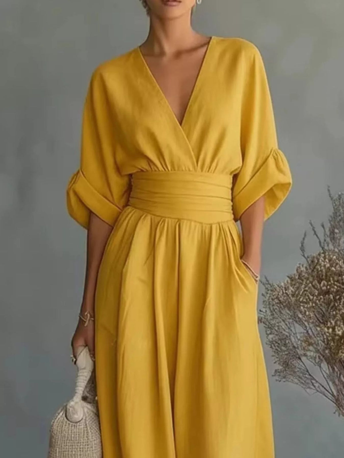 Full Size Half Sleeve Wide Leg Jumpsuit Plus Size - Flip Flop Dynasty