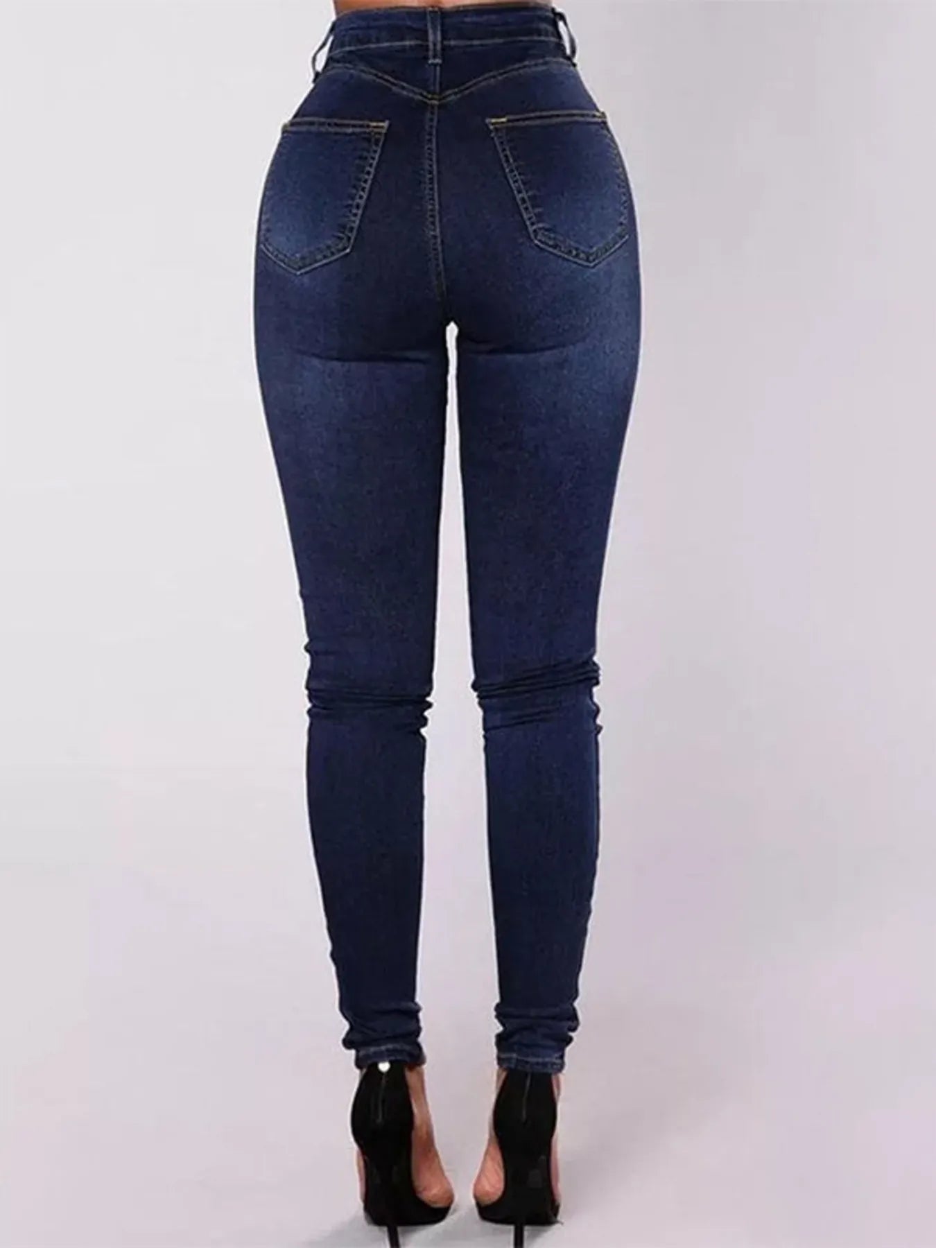 Full Size High - Waisted Double - Breasted Skinny Jeans Plus Size - Flip Flop Dynasty