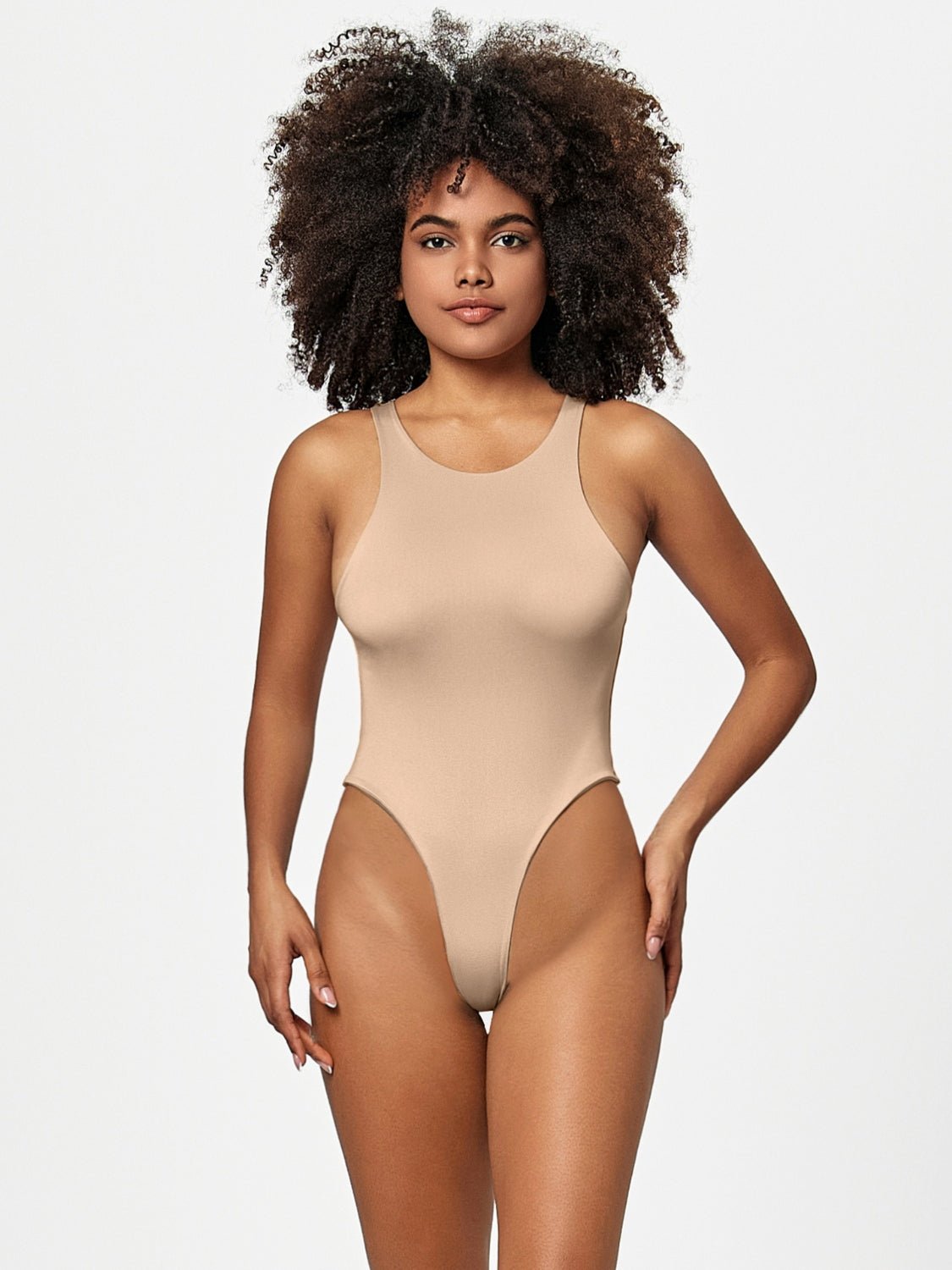 Full Size Round Neck Wide Strap Bodysuit - Flip Flop Dynasty