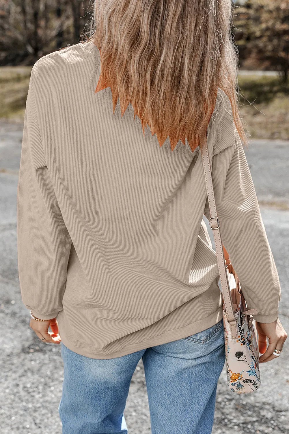 Full Size Sequin Boots Round Neck Long Sleeve Sweatshirt - Flip Flop Dynasty