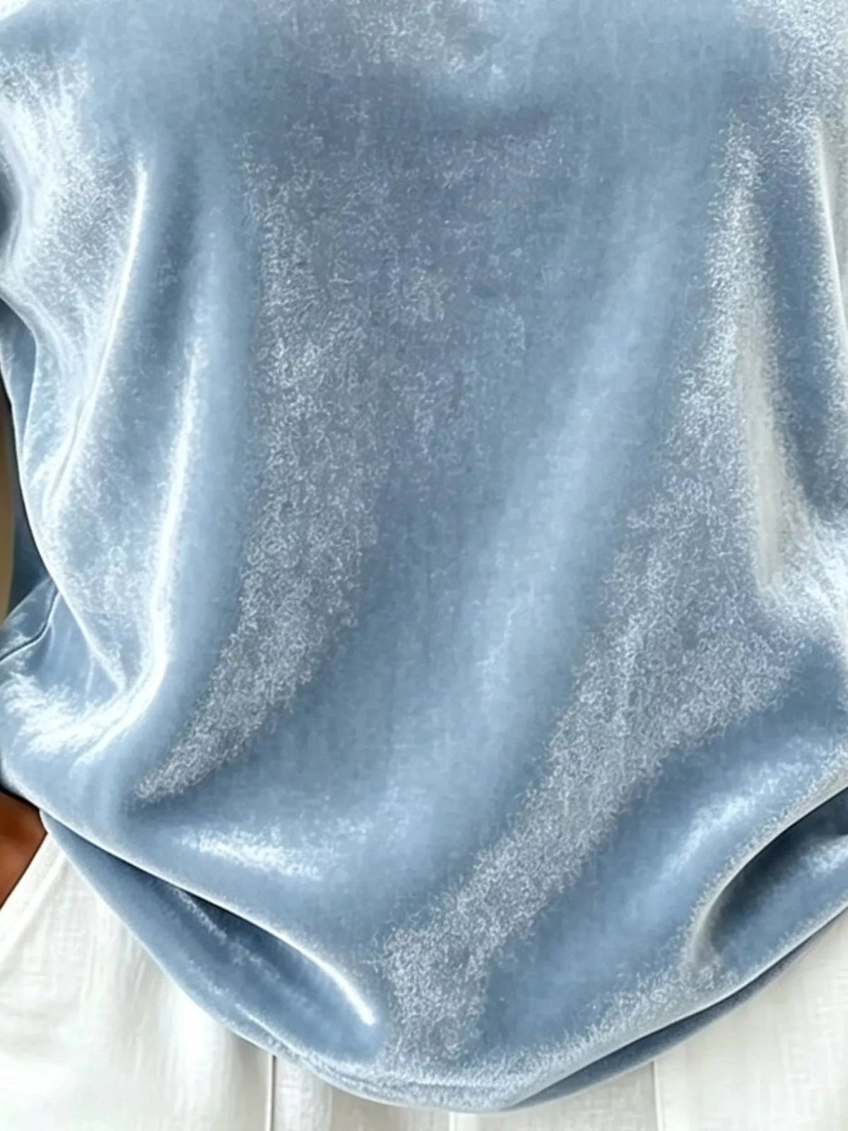 Full Size Velvet Asymmetrical Neck Sweatshirt with Buckle Detail Plus Size - Flip Flop Dynasty
