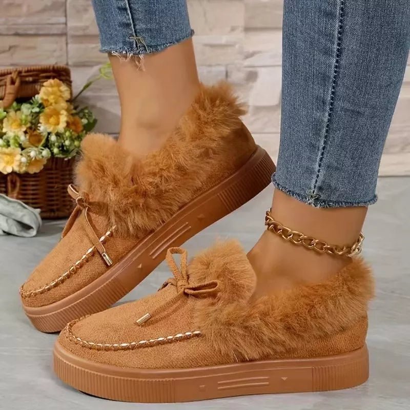 Fuzzy Round Toe Slip - Ons - Flip Flop Dynasty