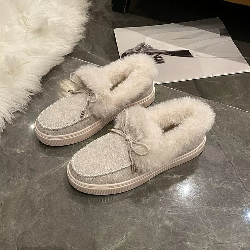 Fuzzy Round Toe Slip - Ons - Flip Flop Dynasty