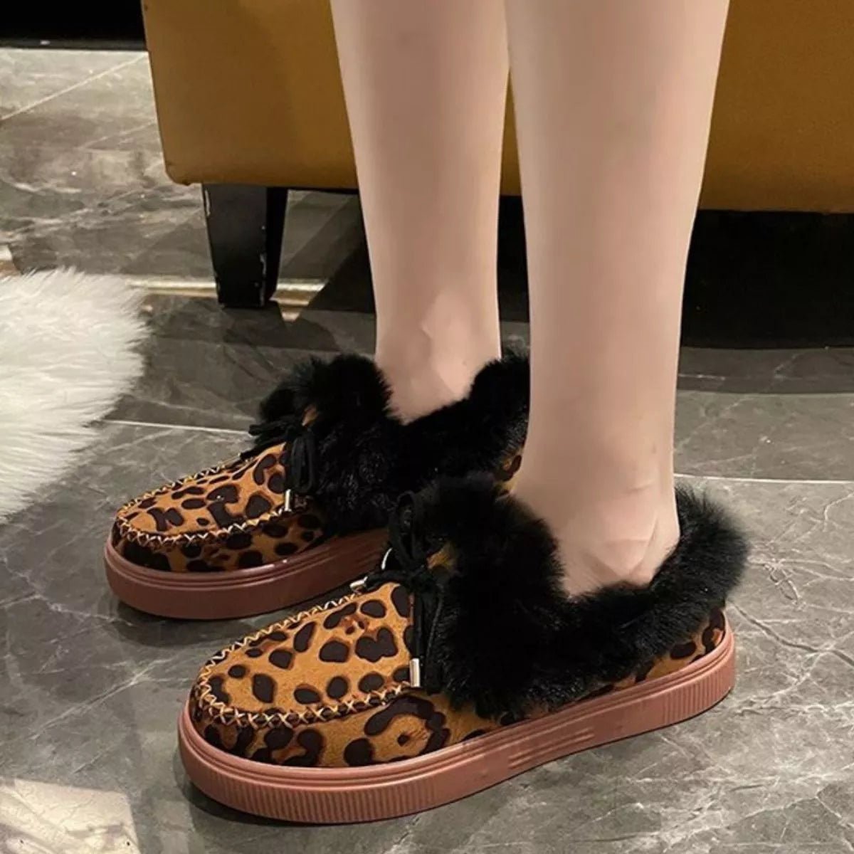 Fuzzy Round Toe Slip - Ons - Flip Flop Dynasty