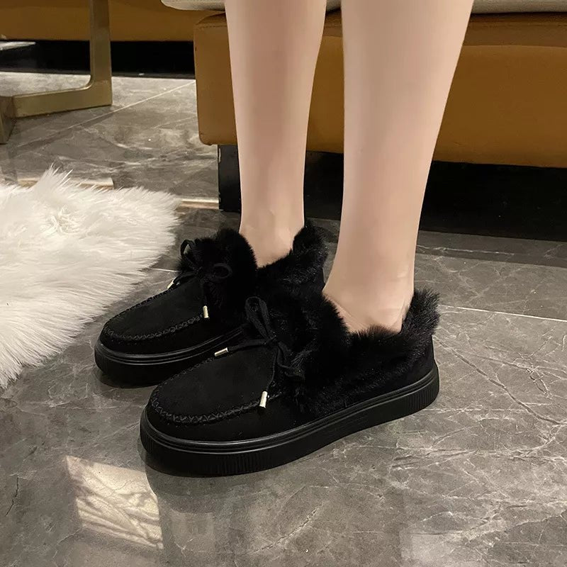 Fuzzy Round Toe Slip - Ons - Flip Flop Dynasty