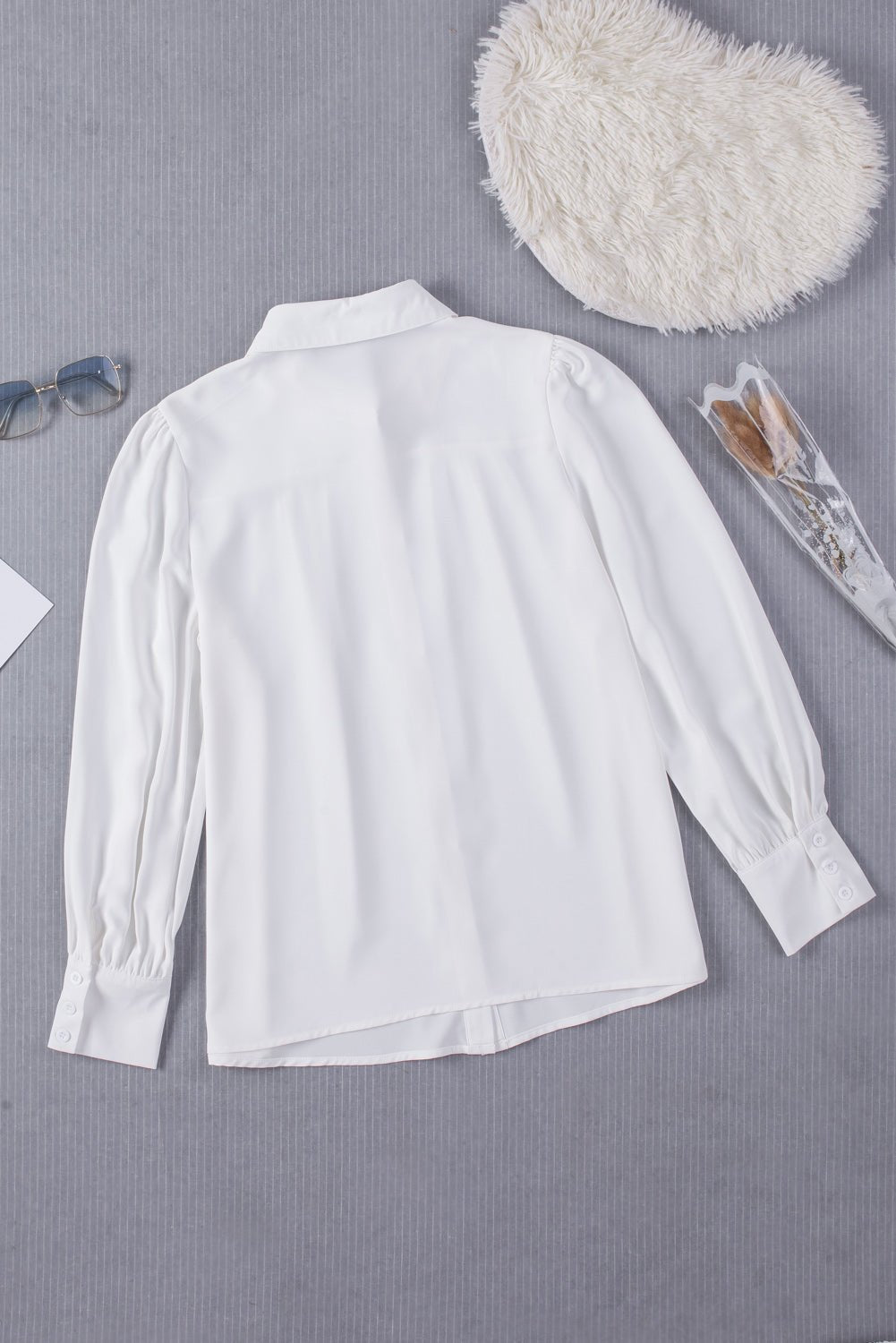 Gathered Detail Puff Sleeve Shirt - Flip Flop Dynasty