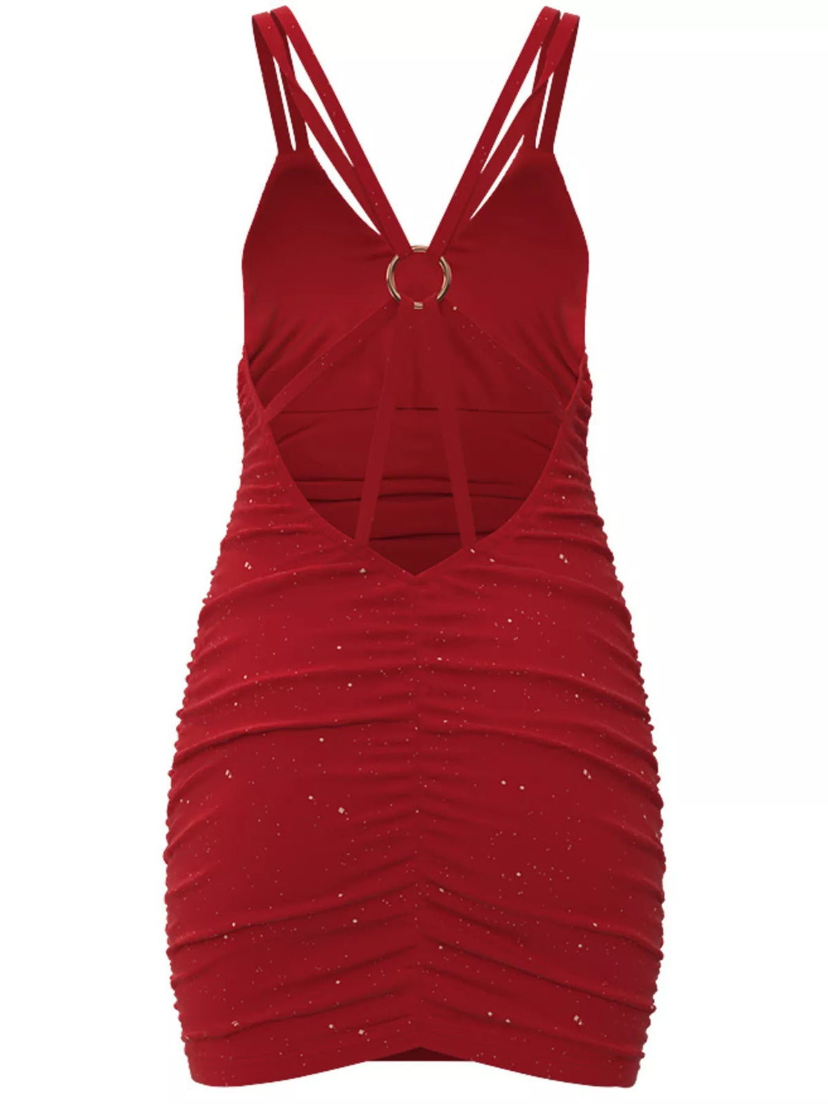 Glitter Ruched Bodycon Mini Dress - Flip Flop Dynasty