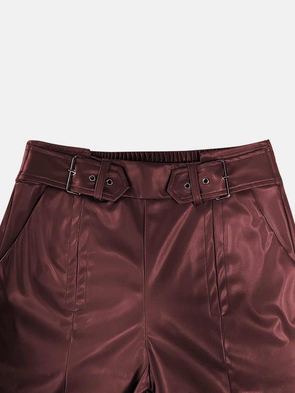 Half Elastic Waist Wide Leg Pants - Flip Flop Dynasty