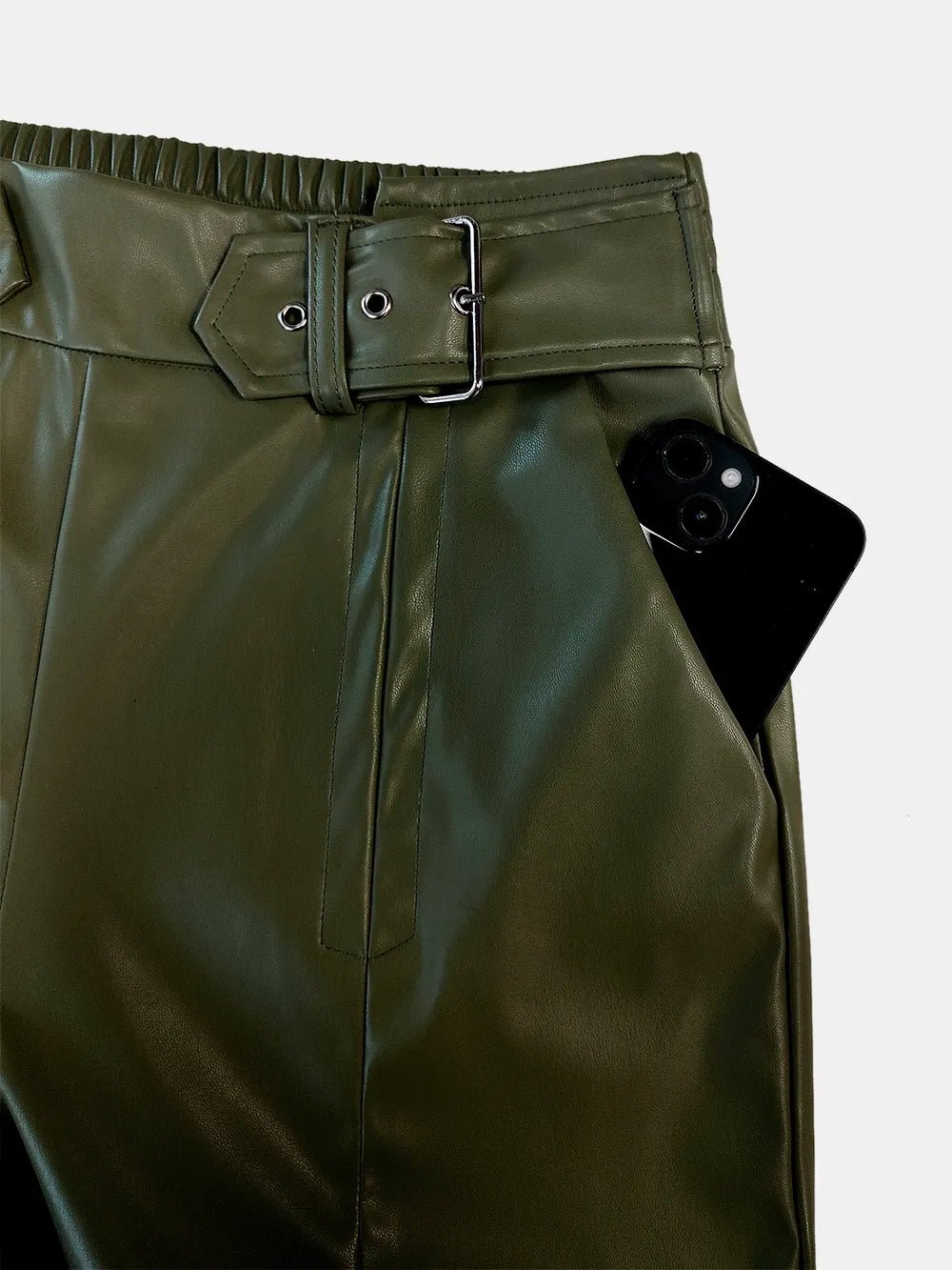Half Elastic Waist Wide Leg Pants - Flip Flop Dynasty